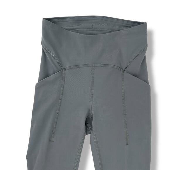 Lululemon Power Thru High Rise Tight Leggings Womens Size 2 Rhino 25" Inseam - Picture 2 of 7